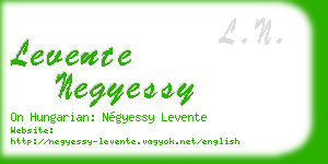 levente negyessy business card