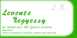 levente negyessy business card